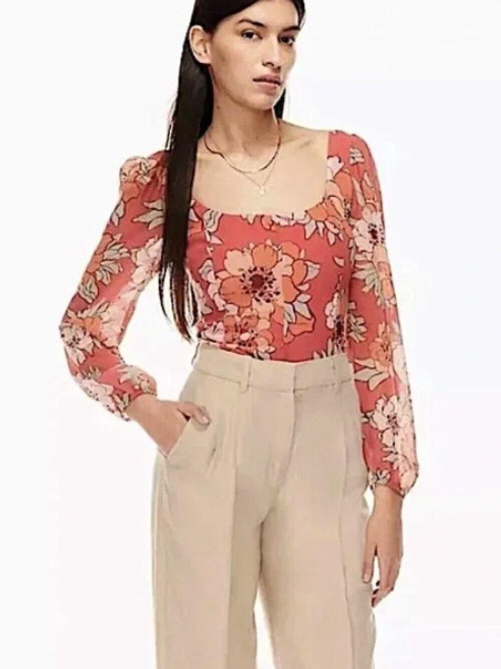 Aritzia Wilfred Grace Floral Blouse